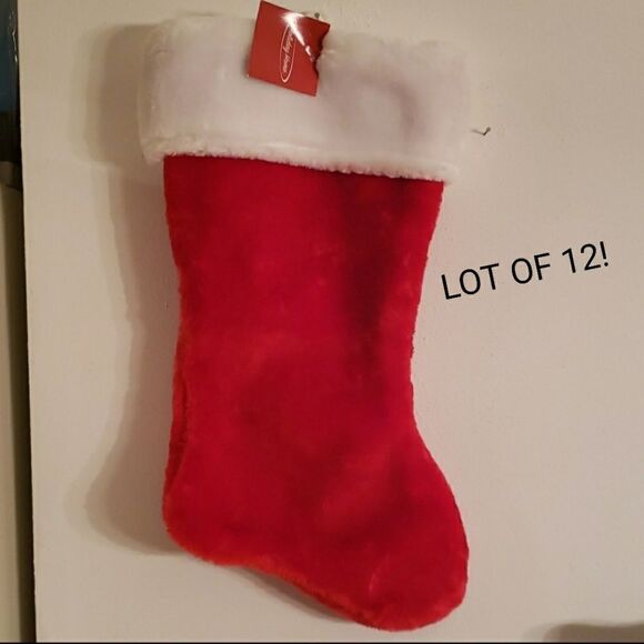 Other - NWT Lot of 12 Thick Plush Christmas Stockings